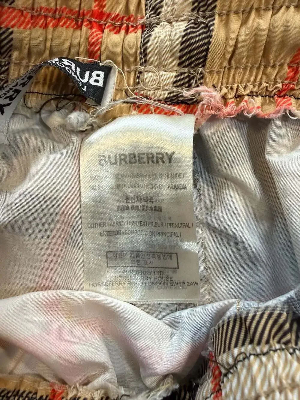Burberry Men's Vintage Check Swim Trunks